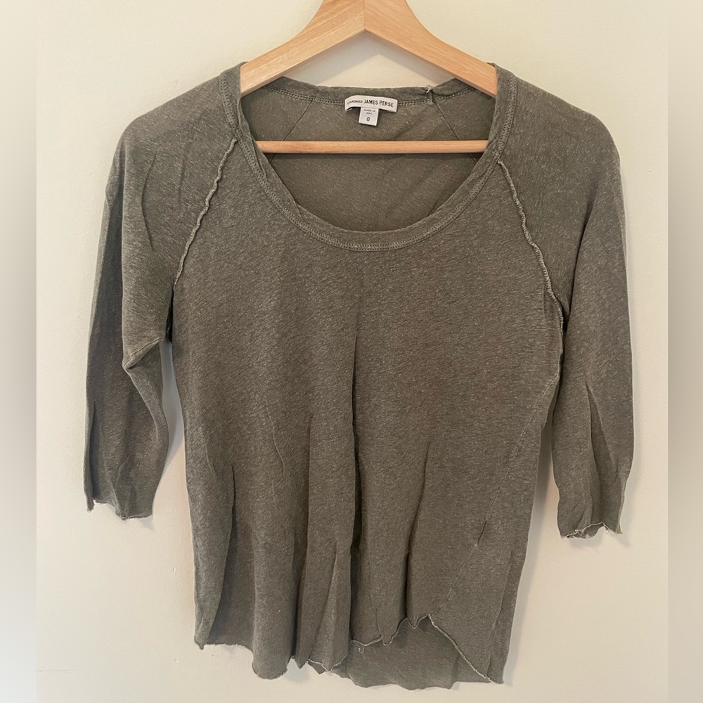 James Perse Linen/Cotton Top (olive)